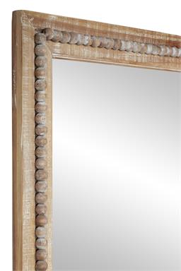 Beaded Wood Wall Mirror
