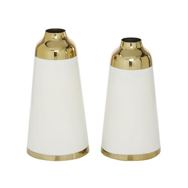 Metal Vases with Gold Accent (Various Sizes)