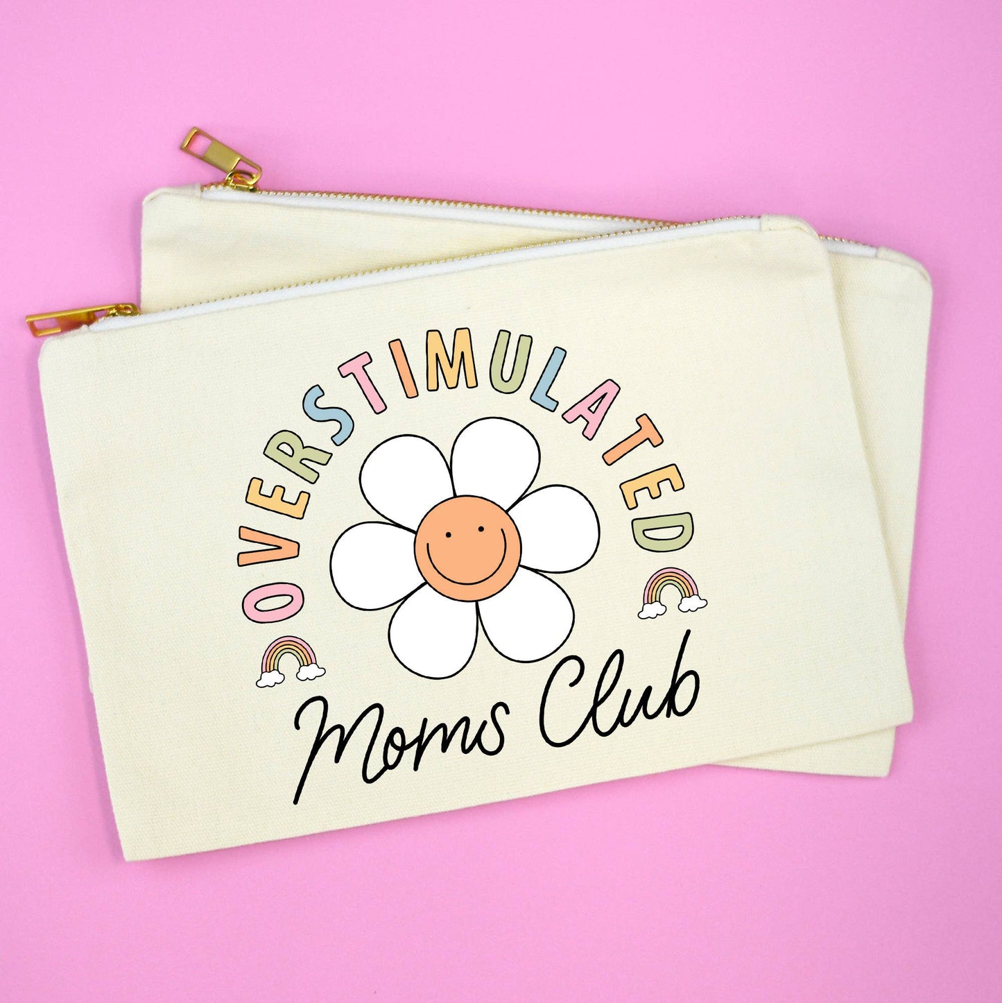 Overstimulated Mom's Club Cosmetic Bag, Makeup Bag