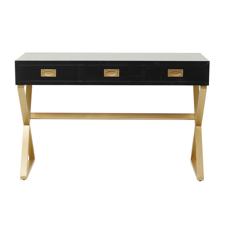 Black Wood Contemporary Console Table