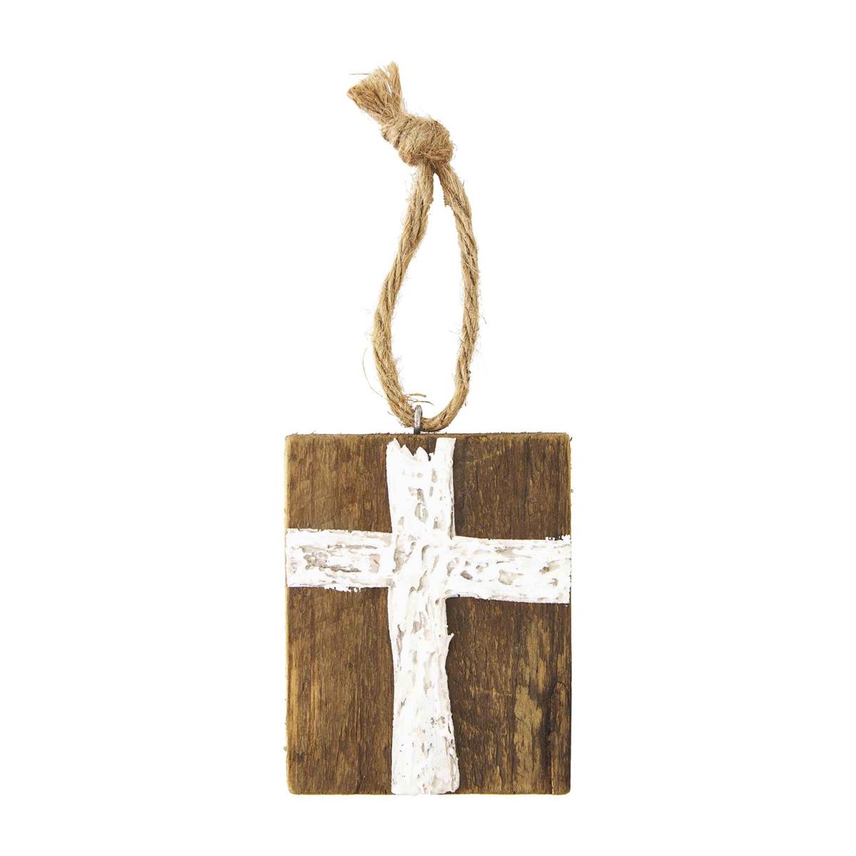 Cross Reclaimed Wood Ornament