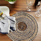 White and Natural Banana Leaf Placemat, Single
