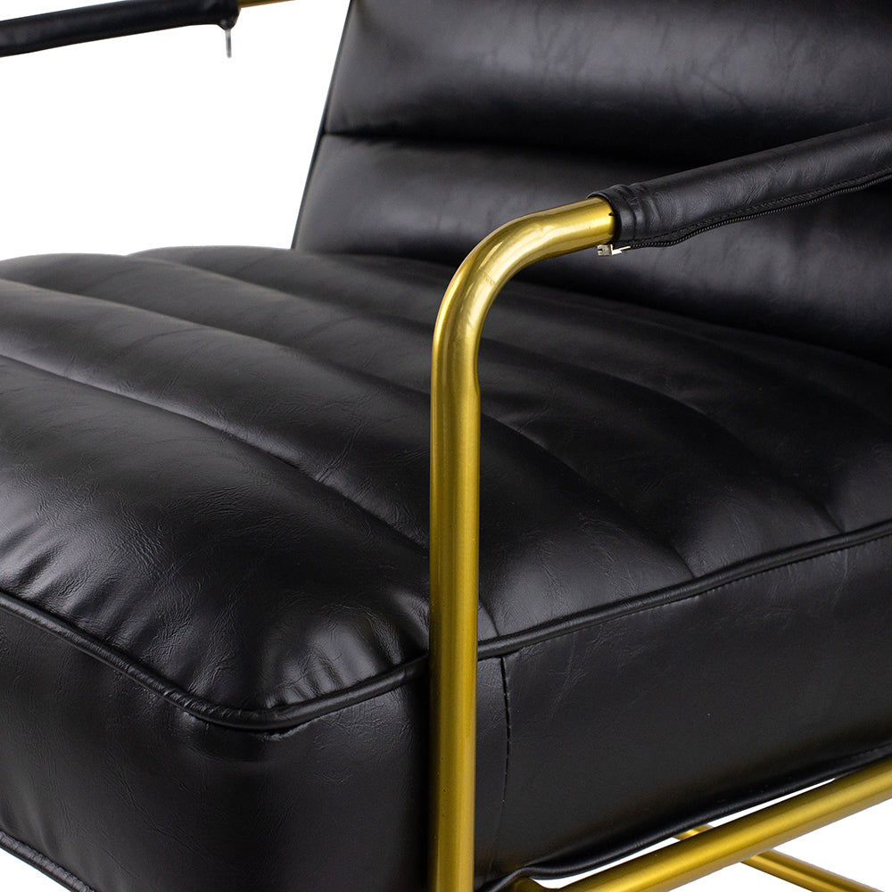 Mid-Century Modern Accent Chair, Chestnut