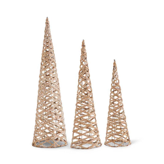 Glittered Jute Tree (Various Sizes)