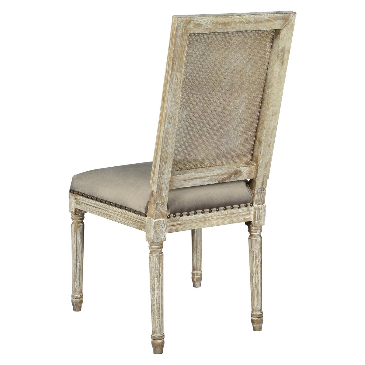 Square Maxwell Side Chair, Cottage White/Ash