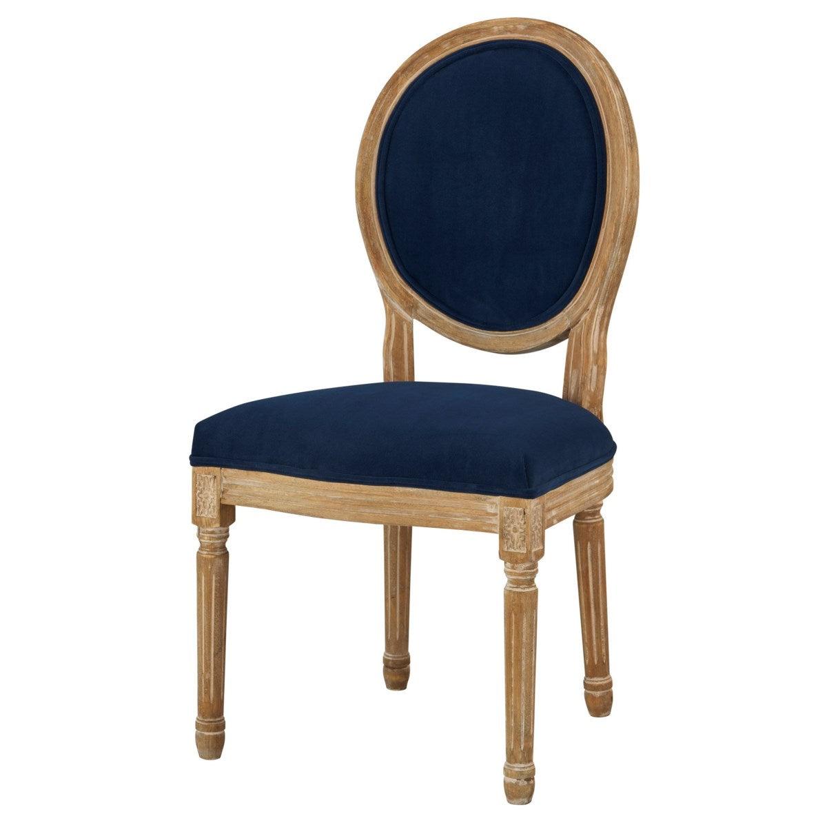 Round Maxwell Dining Chair, Ink Blue
