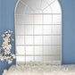 White Arched Metal Framed Wall Mirror