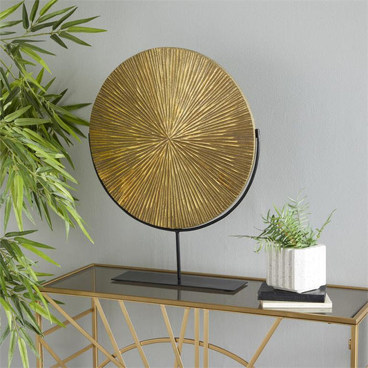 Gold Metal Contemporary Sculpture
