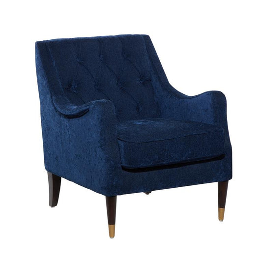 Blue Tufted Accent Chair