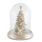 Glass Dome with Silver Glittered Resin LED