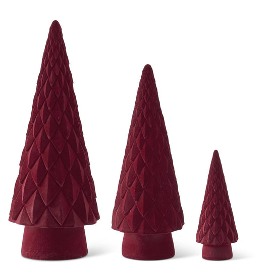 Burgundy Velvet Diamond Scallop Embossed (Various Sizes)