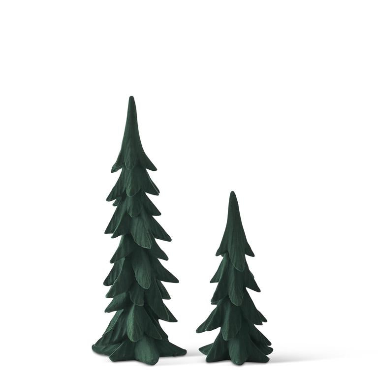 Dark Green Velvet Christmas Trees (Various Sizes)