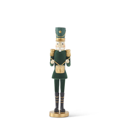 Dark Green Velvet & Gold Soldiers with Drums (Various Sizes)