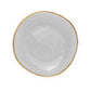 Set of 4 Clear Salad Plate with Gold Rim