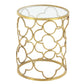 Gold and Glass Accent Table