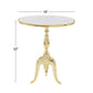 Gold Marble Oval Accent Table