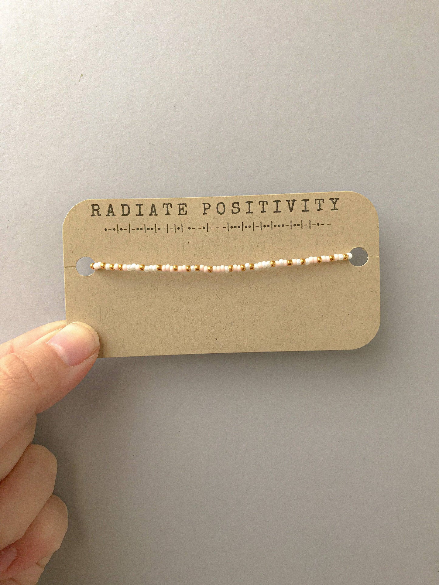 Radiate Positivity Morse Code Bracelet