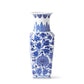 Blue and White Chinoiserie Square Vase