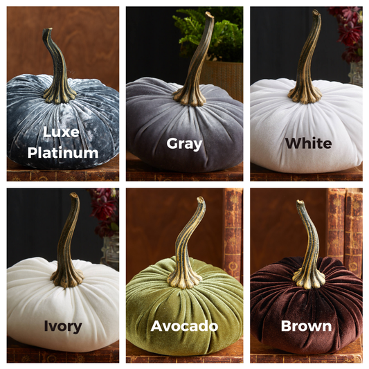 Handmade Large Velvet Pumpkins