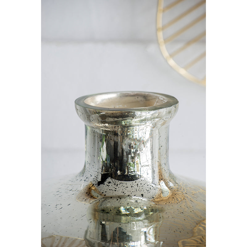 Silver Glass Vase