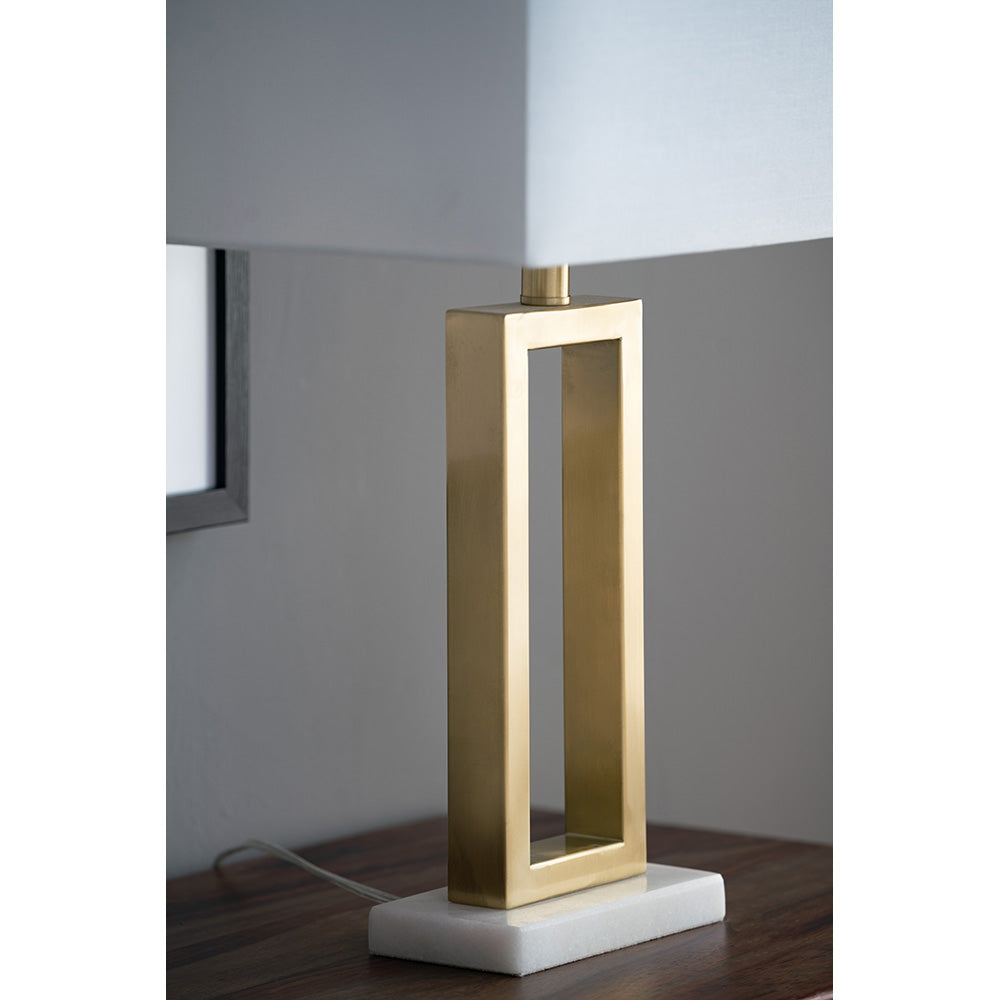 Gold Rectangle Table Lamp