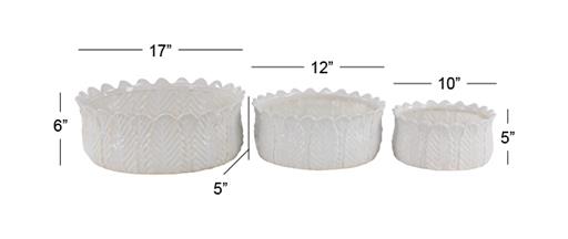 White Contemporary Ceramic Planter (Various Sizes)