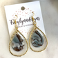 Dusty Marble Acrylic Teardrops