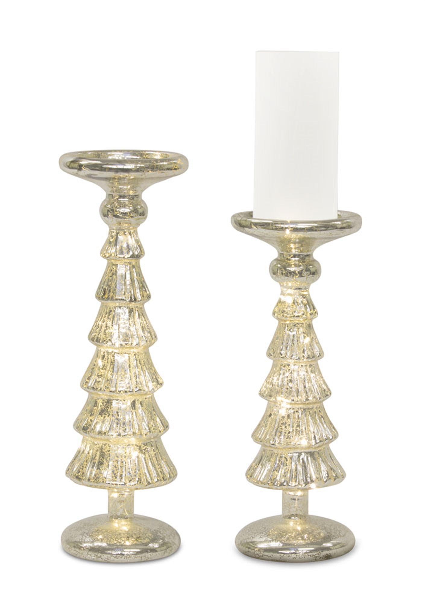 Vintage LED  Candleholders, Set of 2