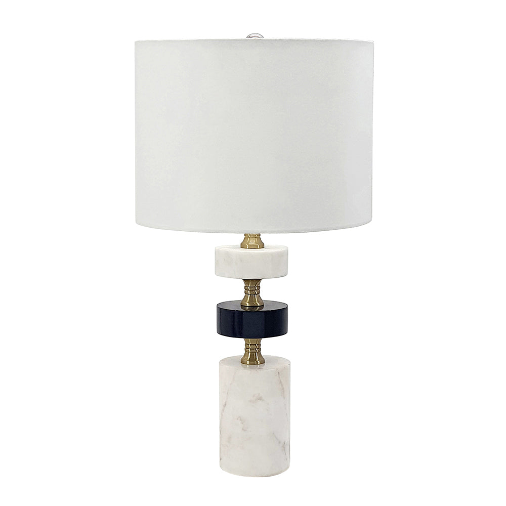Black and Marble Table Lamp