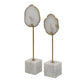 Agate and Marble Statuaries, Set of 2