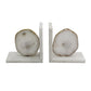White Agate and Marble Bookends, Set of 2