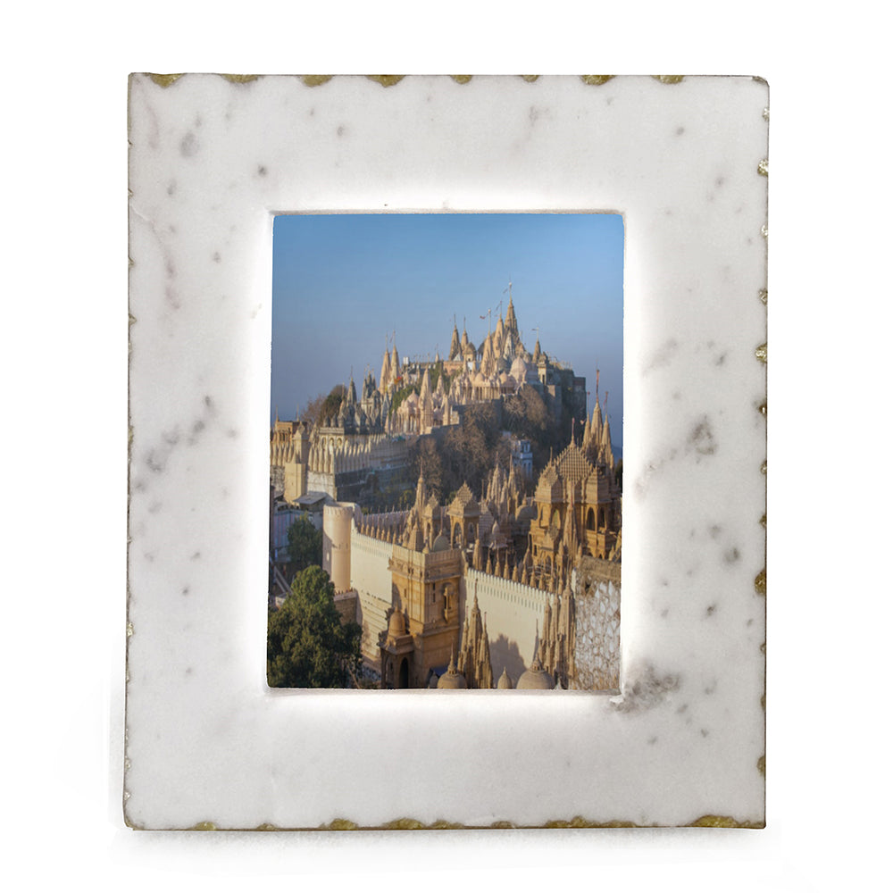 Marble Photo Frame w/ Gold