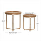 Brown Wood Contemporary Accent Nesting Tables, Set of 2