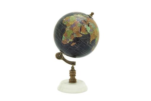 Globe with Wood & Marble Base