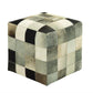 Patchwork Leather Hide Ottoman