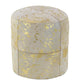 Leather Hide Ottoman, Gold