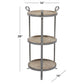 Gray Metal Industrial Accent Table