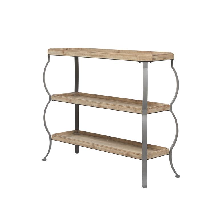 Wood and Metal Console Table