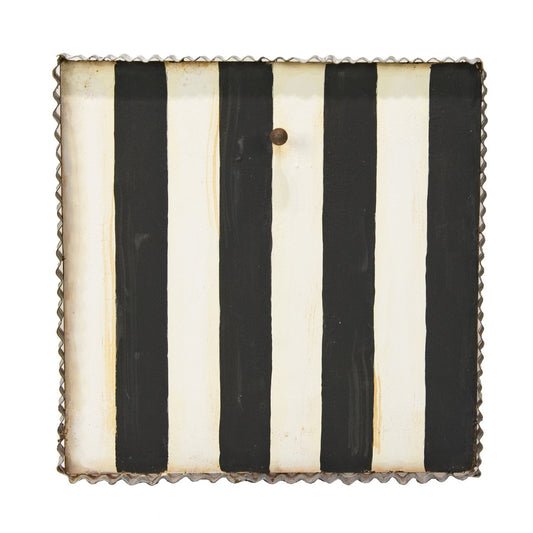 Black & White Striped Mini Gallery Display Plaque