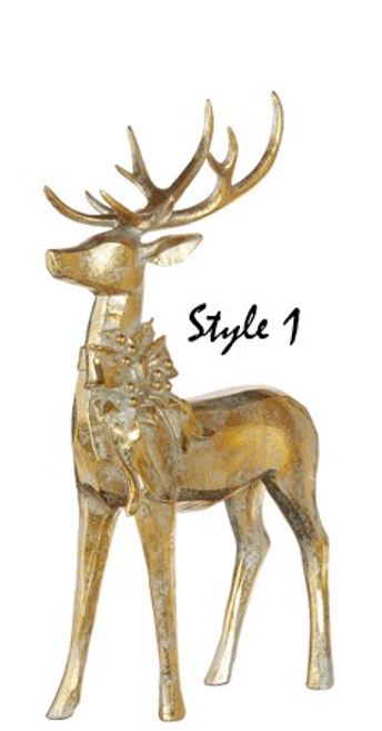 Aged Golden Deer with Bow (Various Styles)