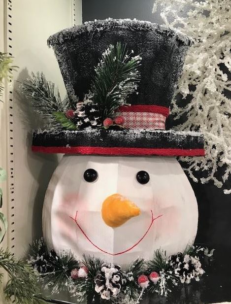 Snowman Head Tabletop Decor