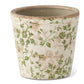 Cream & Green Floral Ceramic Pot (Various Sizes)