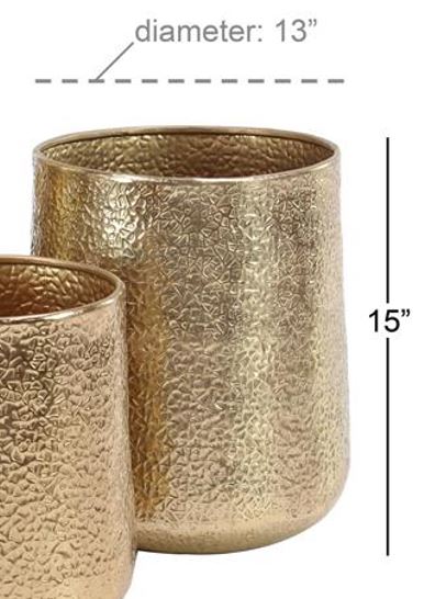 Gold Aluminum Planter (Various Sizes)