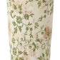 Tall Cream & Green Floral Ceramic Pot (Various Sizes)