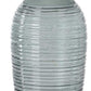 Frosted Sage Green Ribbed Bottle Neck Vase (Various Sizes)