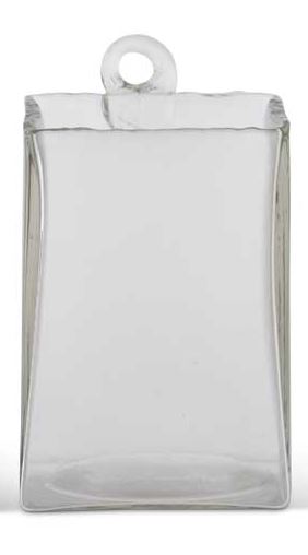Hand-blown Square Clear Glass Hanging Vase (Various Sizes)