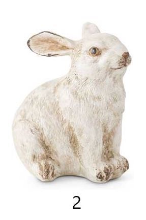 Small White Resin Bunny (Various Styles)