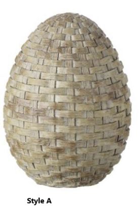 5" Wicker Resin Easter Egg (Various Styles)