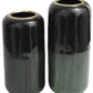 Green Metal Streaked Vase w/ Gold (Various Sizes)