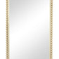 Gold Beaded Metal Modern Wall Mirror, Rectangle